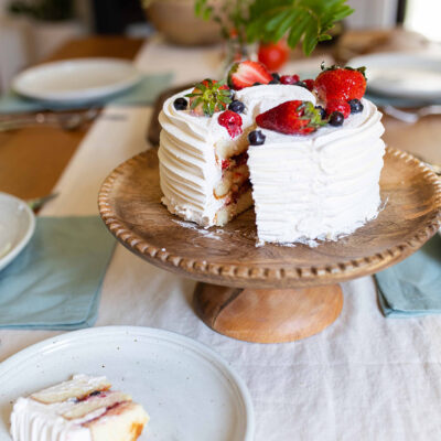 Wooden Cake Plate