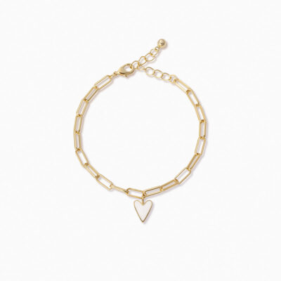 White Heart Bracelet