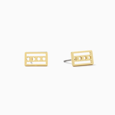 Chicago Flag Stud Earrings