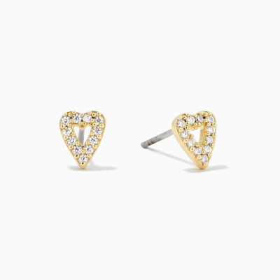 Open Heart Stud Earrings