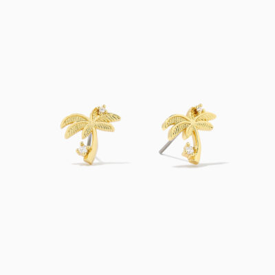 Palm Tree Stud Earrings