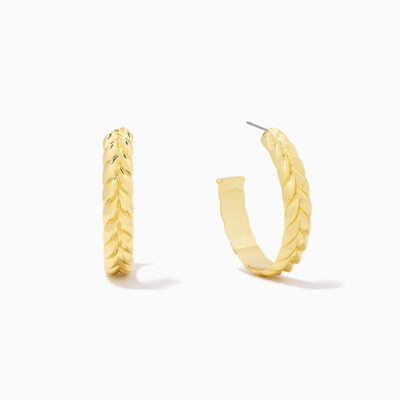 Vine Hoop Earrings