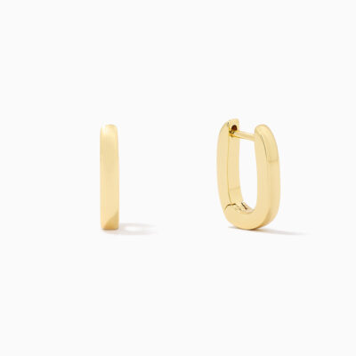 Oval Huggie Earrings