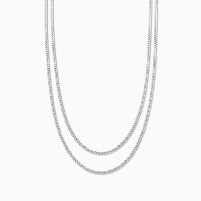 Double Curb Chain Necklace