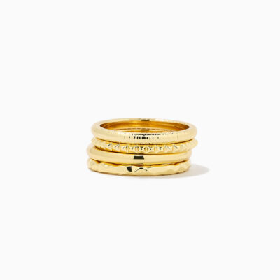 Textured Ring Stack (Set of 4)