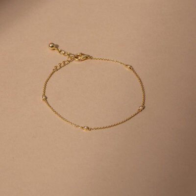 Dainty Diamond Vermeil Bracelet